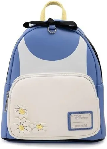 Vista 4 de Loungefly Disney Alice in Wonderland Cosplay - Bolso de hombro con correa doble para mujer con muñeca desmontable