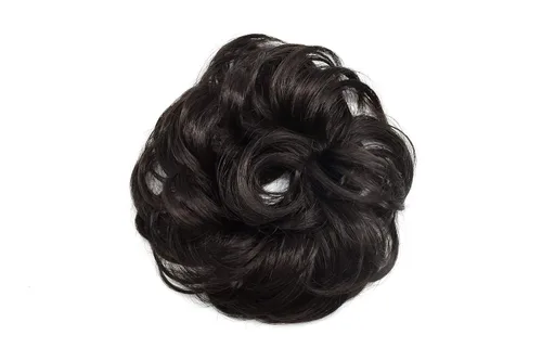Vista 20 de Extensiones de cabello sintético para mujeres y niñas (1# negro azabache)