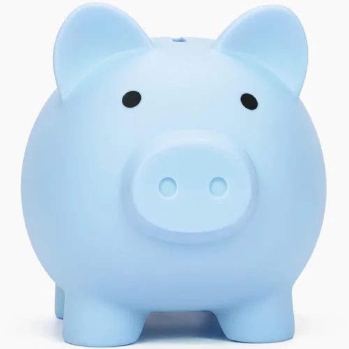 Vista 14 de Alcancía para Sbrvaniy Piggy Coin Banks para niños y niñas, mi primer banco de dinero de plástico irrompible tamaño S/M/L decoración ahorro Navidad
