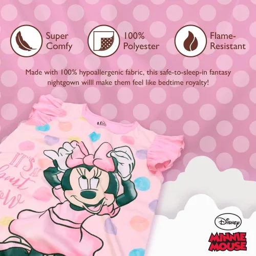 Vista 3 de Disney Girls Princess Frozen Minnie Mouse 3-Pack Nightgown