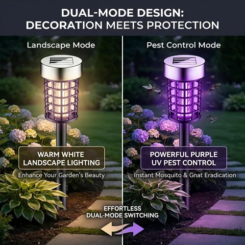 Vista 3 de 4 Pack Solar Bug Zapper Outdoor Waterproof Mosquito Repellent Outdoor Patio