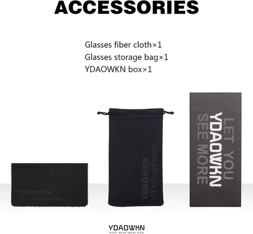 Vista 7 de YDAOWKN Retro Square Aviator Sunglasses for Womens Mens Vintage 70s Double Bridge Sun Glasses
