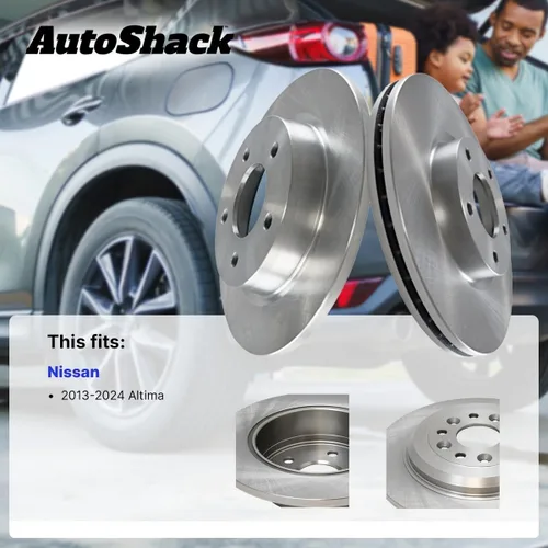 Vista 2 de AutoShack Juego de rotores de freno delanteros y traseros de reemplazo para Nissan Altima 2013-2024 2.0L 2.5L 3.5L V6 FWD AWD 4 piezas