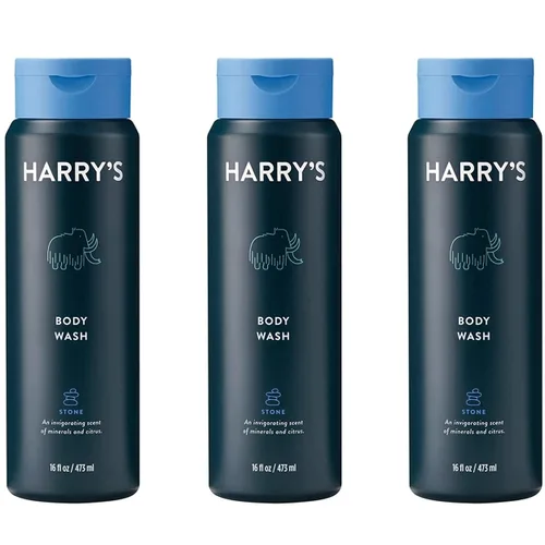 Vista 3 de Harry s Men s Gel de baño, aroma a piedra, 16 onzas líquidas (paquete de 3)