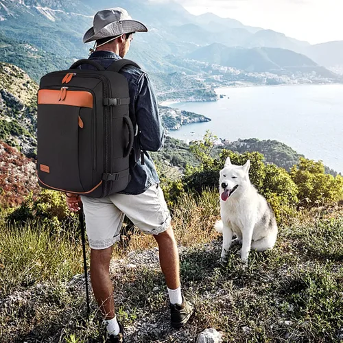 Vista 6 de LOVEVOOK Mochila de Mano, Mochila de Viaje Grande de 45L para Mujeres y Hombres Aprobada por Aerolíneas, Mochilas de Maleta Grandes Expandibles Con