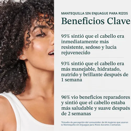 Vista 4 de VIRTUE Curl Mantequilla sin enjuague, control de encrespamiento, crema