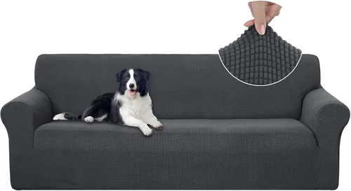 Vista 35 de U-NICE HOME Funda para sofá biplaza elástica, cubierta para sofá, funda para sillón, protector de muebles para sofá con 2 cojines, funda para sofá