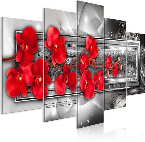 Vista 62 de Lienzo decorativo con impresión artística de diseño de orquídea de Artgeist Orquídea #01