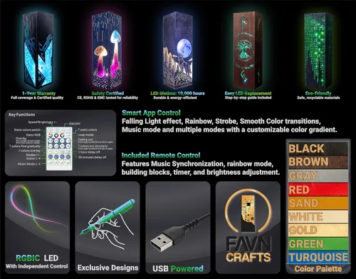 Vista 2 de Lámpara contemporánea futurista de líneas inclinadas Lámpara de escritorio LED RGB estilo punk de ciencia ficción Lámpara de noche hecha a mano