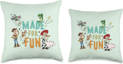 Vista 3 de PIXAR Disney Toy Story Crew - Almohada hecha para divertirse, 16 x 16 pulgadas, multicolor