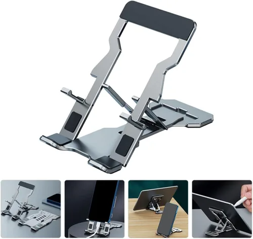 Vista 9 de Gatuida Soporte ajustable para teléfono celular, soporte para tableta, soporte plegable para teléfono móvil, soporte para teléfono de escritorio
