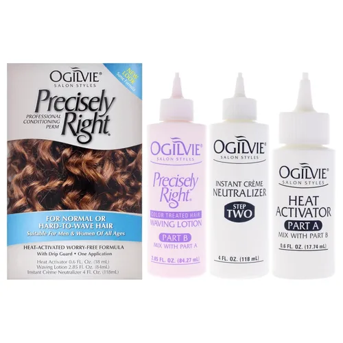Vista 2 de Kit profesional de permanente acondicionadora Ogilvie Salon Styles Precisely Right - Ideal para cabello tratado con color, normal - 1 aplicación