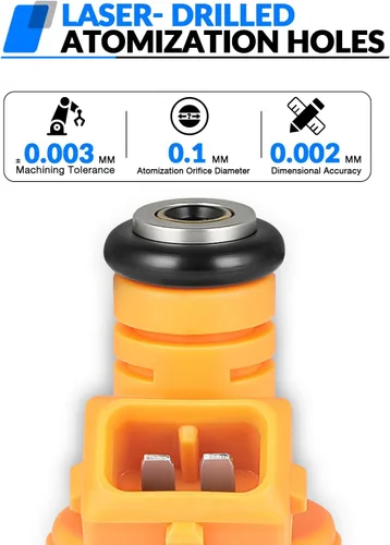 Vista 7 de Injectores de combustible mejorados 0280150943 Compatible con:-Ford F150 4.6L 1997-2003 5.4L 1997-2002 Para:-Mustang 1996-2004 F250 F350 E150 E250