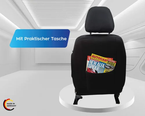 Vista 6 de BREMER SITZBEZÜGE Custom Car Seat Covers Compatible with VW T5 Multivan Driver & Passenger Set from 2003-2015 / Car Seat Covers Protective Cover 115