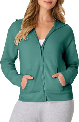 Vista 8 de Hanes EcoSmart - Sudadera de forro polar para mujer, suave y de peso medio, sudadera con capucha con cremallera completa, sudadera o cremallera