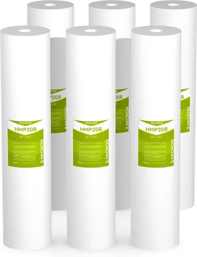 Vista 8 de Cartucho de filtro de agua para toda la casa de 1 micrón, filtros de sedimentos para agua de pozo, reemplazo universal para cualquier carcasa grande