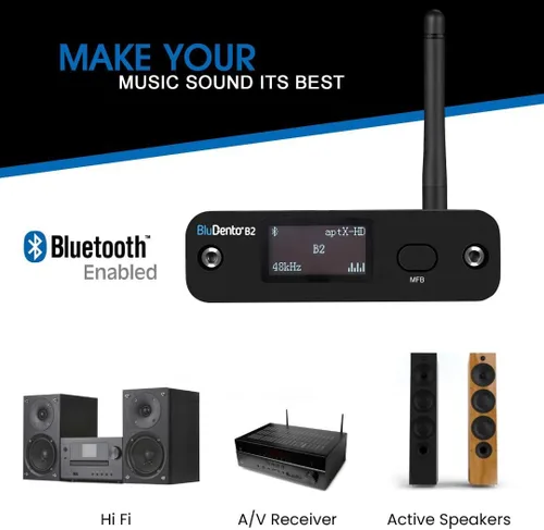 Vista 3 de Receptor de audio Bluetooth de alta fidelidad B2 LDAC aptX HD para estéreo