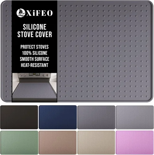 Vista 11 de XiFEO Cubierta superior de estufa de silicona para estufa eléctrica, protector superior de estufa de vidrio, cubierta para estufa de superficie