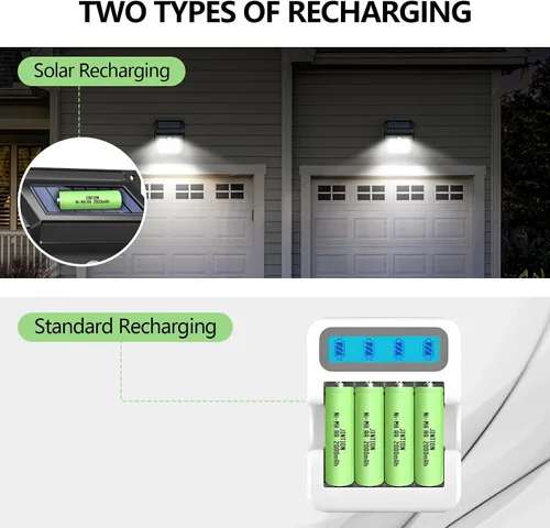 Vista 5 de JINTION Rechargeable AA Batteries, 2000mAh High Capacity Double A 1.2V NiMH Battery Low Self Discharge for Household Device Toy Solar Lights,8 Pack