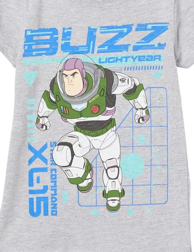 Vista 2 de Disney Camiseta de manga corta Big Lightyear Buzz Xl-15 Star Command para niños