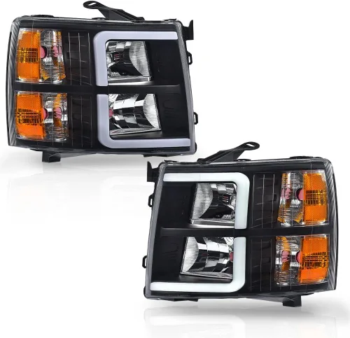 Vista 11 de PIT66 Conjunto de faros laterales izquierdos, compatible con Chevy Silverado 1500 2007-2013, Silverado 2500 3500 2007-2014 y HD Lente transparente