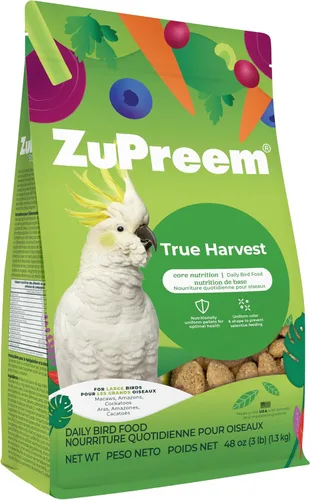 Vista 12 de ZuPreem FruitBlend - Alimento para pájaros grandes, 3.5 libras (paquete de 2), mezcla diaria hecha en Estados Unidos para Amazonas, guacamayos