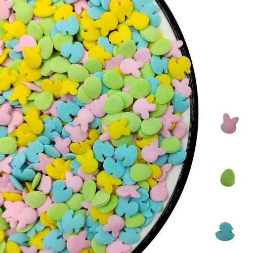 Vista 11 de Homankit Letras de Feliz Cumpleaños para Decorar Chispas del Alfabeto de Feliz Cumpleaños Chispas de Helado Dulces de Azúcar en Chispas para Hornear