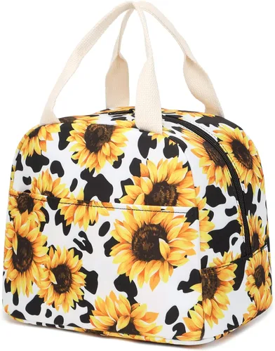 Vista 27 de Lonchera aislada con aguacate para mujeres y niñas, lonchera reutilizable, bolsa de picnic para adultos, niños, escuela, trabajo, viajes