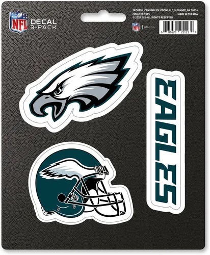 Vista 8 de FANMATS NFL - Juego de calcomanías unisex para adultos de 3 piezas NFL