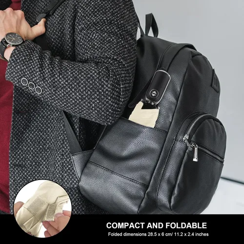 Vista 69 de LEAGERA Paraguas de viaje compacto para bolso, mango plano, impermeable para lluvia ligera