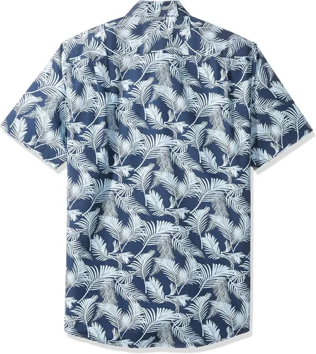 Vista 2 de Tienda Essentials Camisa estampada de manga corta ajustada para hombre