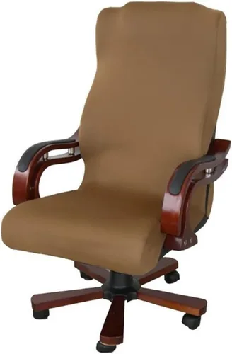 Vista 12 de JIAN YA NA Funda para silla giratoria de computadora, de poliéster, elástica, para escritorio, oficina, protector de asiento elástico, tamaño L
