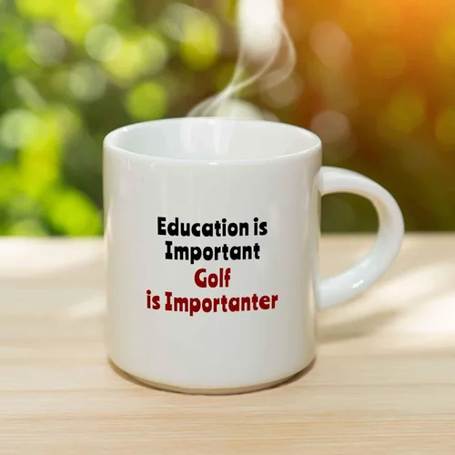 Vista 3 de Golf is Importanter - Taza de café divertida para jugador de golfista, regalo deportivo, taza de cerámica, regalo de Navidad/cumpleaños