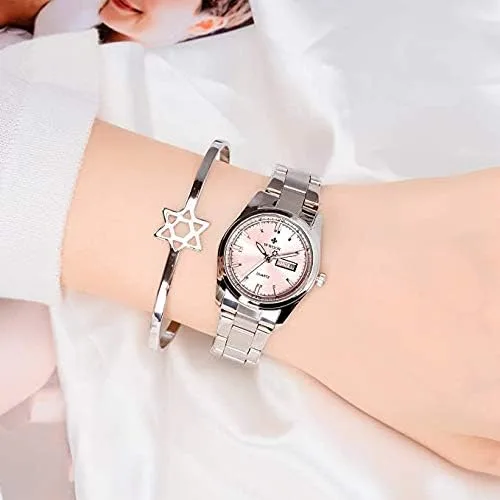 Vista 3 de Gosasa Reloj analógico de cuarzo para mujer correa de acero inoxidable color plateado