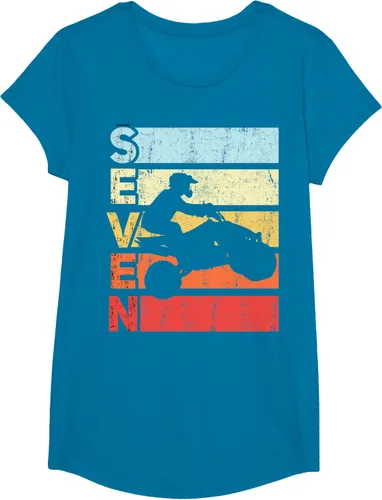 Vista 47 de ATV 7th Birthday Party ATV 4 Wheeler - Camiseta de cumpleaños temática cuádruple Negro