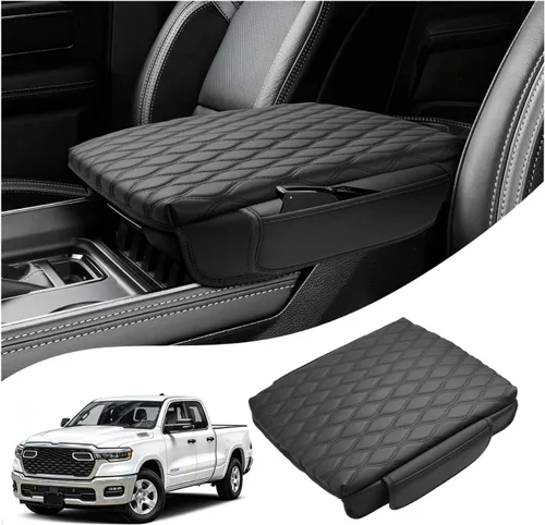 Vista 13 de Autorder Funda de consola central para Chevy Silverado/GMC Sierra 1500 2500 3500 2014-2018, accesorios funda para reposabrazos antiarañazos