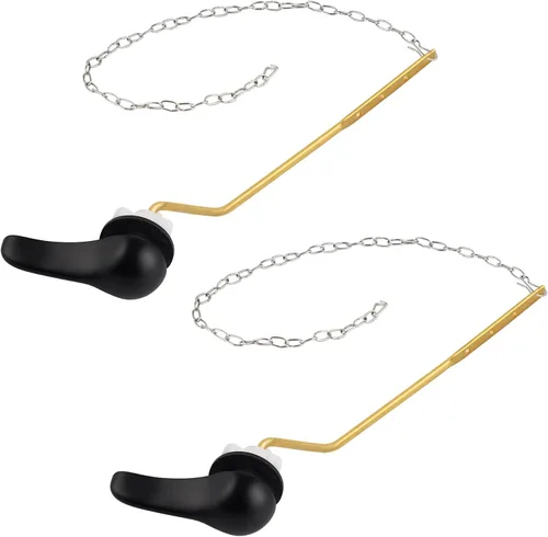 Vista 13 de iFealClear Juego de 2 piezas universales de repuesto de mango de inodoro de metal, palanca de descarga para tanque de inodoro de montaje frontal