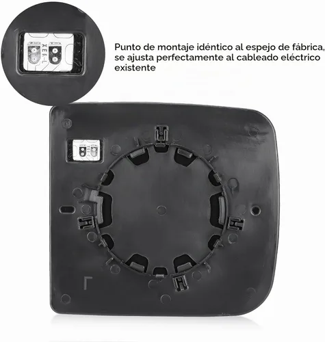 Vista 4 de Espejo de remolque superior derecho del pasajero con calefacción para Dodge Ram 1500 2009-2019, para Dodge Ram 1500 Classic 2019-2020, para Dodge