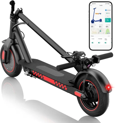 Vista 11 de ApexSurge Electric Scooter for Adults, 10" Tires, 350W Powerful Motor and Max 22/31 Miles Long Range, Top Speed 19Mph, Dual Brake Stystem E Rosa