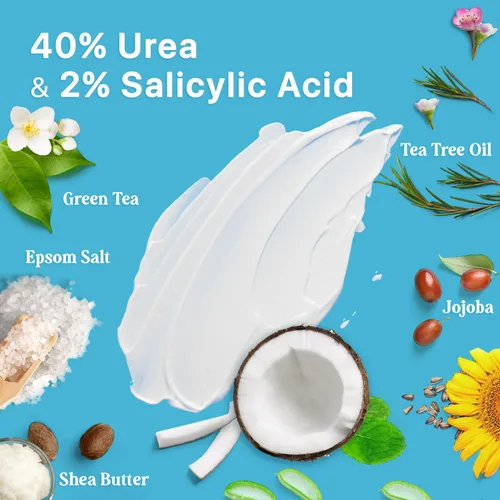 Vista 2 de Ebanel Paquete de crema de urea al 40% de 4.6 onzas y 2.5% humectante de retinol