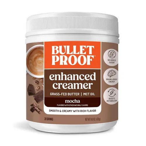 Vista 17 de Crema de Café Bulletproof Vainilla Francesa, 14.8 Onzas, Crema de Café Keto con Aceite MCT y Mantequilla Alimentada con Hierba Apoya la función