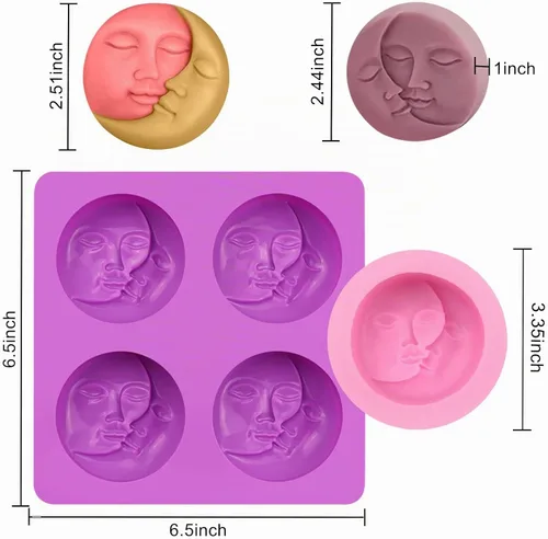 Vista 3 de Moldes de jabón de silicona, moldes de jabón con diferentes cavidades y formas, perfectos para hacer jabón, pasteles caseros, chocolates, postres