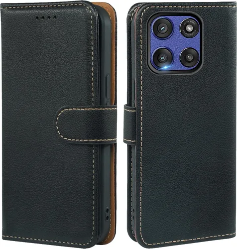 Vista 25 de Funda tipo cartera para Motorola Moto G Power 2026/2025, con bloqueo RFID, de piel sintética, para Moto G Power 2026, cierre magnético, tarjetero
