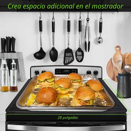 Vista 5 de KindGa Cubierta para Estufa - Cubiertas Superiores para Estufa Eléctrica - Más Gruesa - Protector de Estufa de 28 x 20 Pulgadas, Cubierta