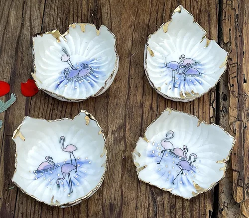 Vista 2 de Pink Flamingo Ring Dish, Handmade Ceramic Jewelry Bowl, Unique Gift for Her, Mom, Wife, Bride, Daughter, Sister, Girlfriend, Grandmother, Please