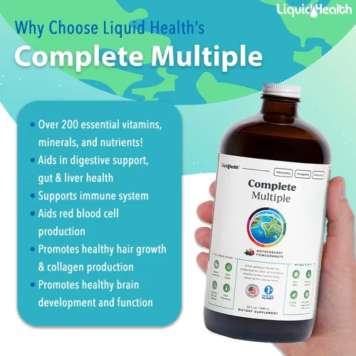 Vista 3 de LIQUIDHEALTH Paquete completo de vitaminas líquidas diarias de complejo B múltiple y mega energía para adultos, apoyo del sistema inmunológico
