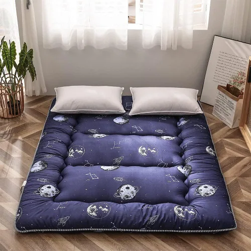 Vista 11 de MAXYOYO Colchón Japonés de Suelo Futón Colchón, Tapete de Tatami Engrosado de 4", Almohadilla para Dormir Plegable Enrollable para Niños y Niñas
