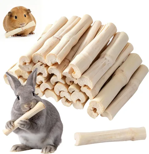Vista 8 de Palitos masticables de bambú dulce de 2 libras para conejos