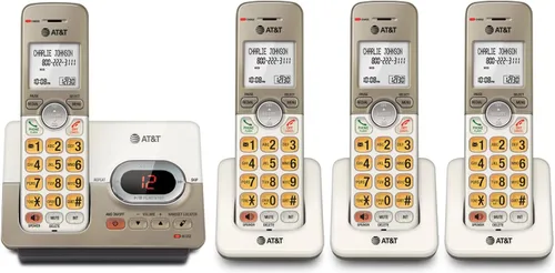 Vista 11 de AT&T - Teléfono inalámbrico expandible con sistema de respuesta y teclas XL retroiluminadas, 5 terminales Digital Answering System, Extra-Large