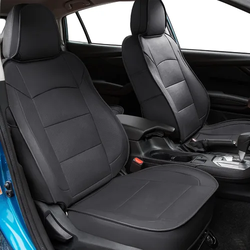 Vista 2 de OASIS AUTO Fundas de asiento de ajuste personalizado para Impreza y Crosstrek 2012-2022, juego completo de protector interior de piel sintética